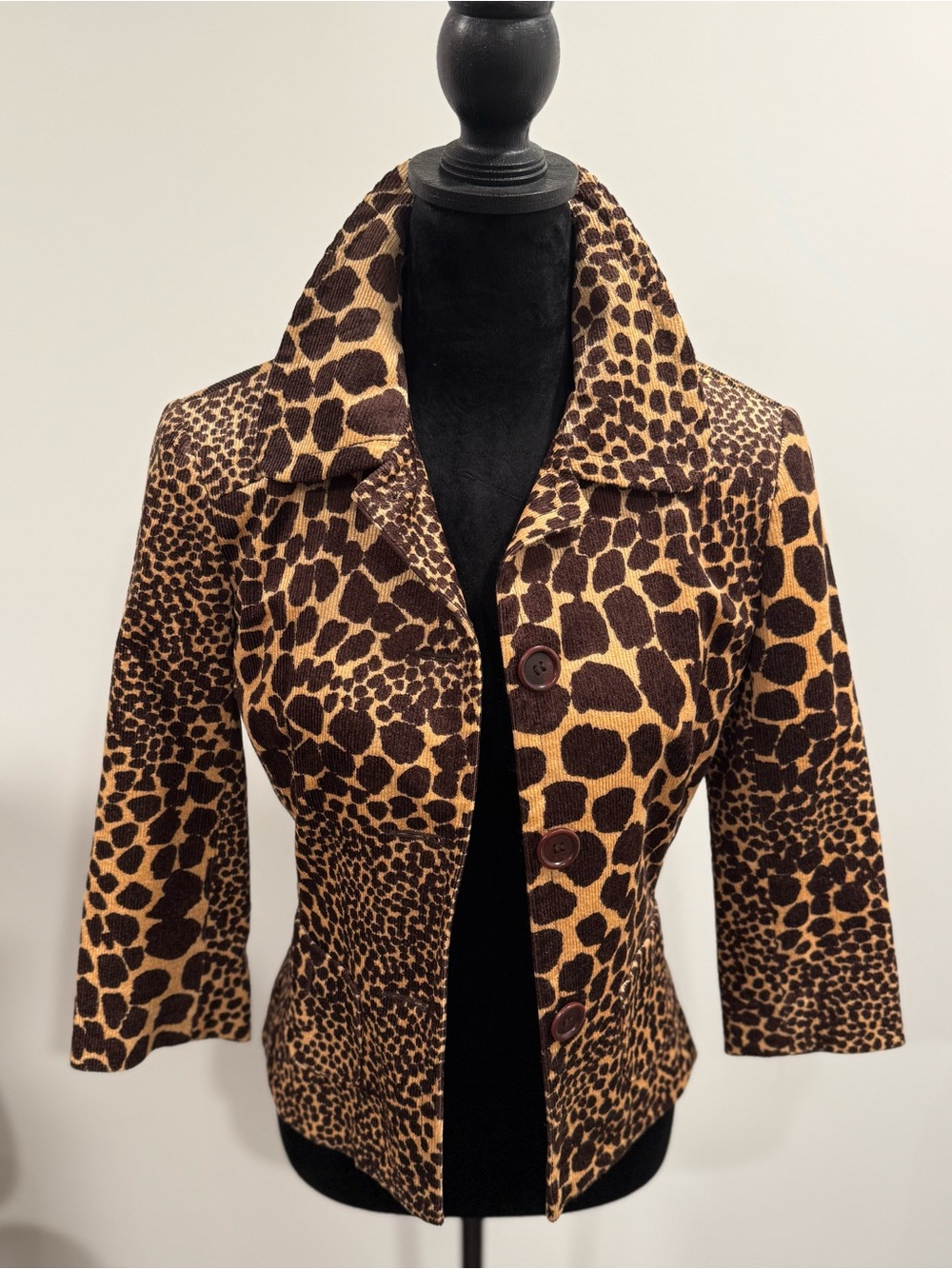EUC‼️Trina Turk Leopard Print Blazer Jacket -Size 2